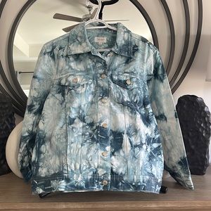 Denim jacket medium size. Teal tidye